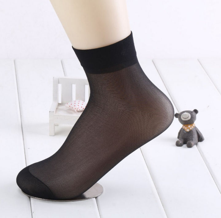 girl-socks-short-socks-สีดำ-ถุงเท้าเนื้อถุงน่อง-มาตรฐานญี่ปุ่น-แพค-5-คู่ในกล่อง
