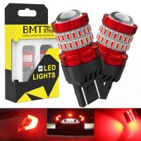 【CW】BMTxms 2Pcs T20 7440 No Flashing LED Rear Red Brake Light W21W W21/5W 7443 LED Bulb Car Tail Stop Lights Auto DRL Signal Lamp