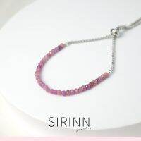 กำไลหินทับทิม แดงอมชมพู หวานๆ ส่งเสริมความรัก ขนาด 3 มม by Sirinn Jewelry