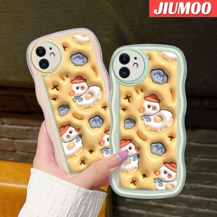 jiumoo-เคสปลอกสำหรับ-samsung-galaxy-a52s-5g-a52-4g-a52-5g-เคสลายการ์ตูน3d-เป็ดน่ารักแฟชั่นลายคลื่นป้องกันเลนส์กล้องเคสโทรศัพท์แบบใสสีสันสดใสเคสโปร่งใสกันกระแทกซิลิโคนนิ่ม