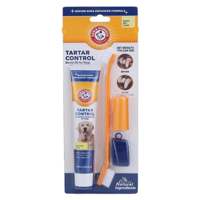 Arm & Hammer, Tartar Control, Dental Kit for Dogs, Banana Mint
