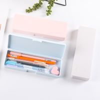 1Pcs Simple PP Pencil Cases Kawaii Large Capacity Pencil Box Pencil Storage Box Desktop Stationery Organizer School Supplies