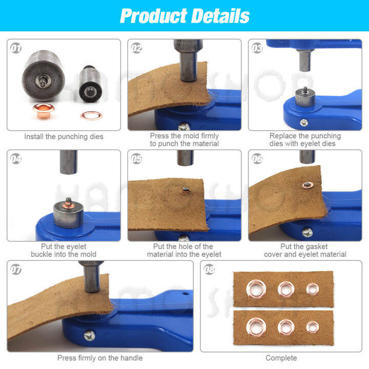 3-14มิลลิเมตรตาไก่-g-rommet-การติดตั้งกดแม่พิมพ์ตายแม่พิมพ์โลหะที่มีตาไก่สำหรับเครื่องกดมือ-leathercraft-รองเท้ากระเป๋าเข็มขัด
