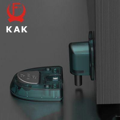 KAK Transparent Door Stopper Nail-free Windproof Hidden Door Holder Waterproof Mechanical Door Stop Door Hardware No Magnetic Door Hardware Locks