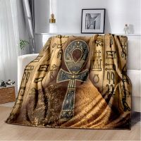 Egypt Ankh Blanket Eye of Horus Throw Blanket Symbol Soft Cover Lightweight Warm Blankets for Bedroom