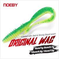 【CW】 Noeby Wobblers Soft Silicone Lures 6 8 10 14cm Tail Worm Swimbaits Smelling Artificial Bait for Crap Bass