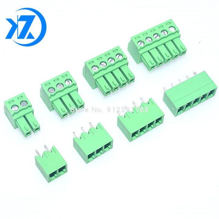 10 Sets Of Pluggable Terminal Blocks 15EDG3.81 Mm Green Phoenix