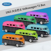 WELLY 1:36โฟล์คสวาเกน1963 T1รถบัสดึงกลับรถชั่งคลาสสิก VW โลหะรุ่นรถ D Iecast ล้อแม็กรถของเล่นสำหรับของขวัญเด็ก B148