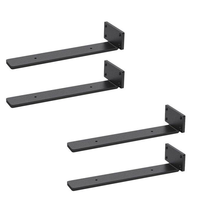 2 Pack Floating Shelf Brackets Wall Shelf Rustic Industrial Shelf Brackets with Modern Iron