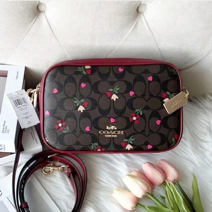 Guaranteed Authentic Coach Jes Crossbody in Signature Canvas with Heart