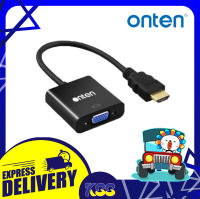 อุปกรณ์แปลงสัญญาณภาพ ONTEN OTN-5165 HDMI to VGA Adapter แปลงสัญญาณจาก HDMI ไปยังจอภาพ VGA รับประกัน 6 เดือน