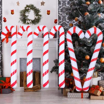 MZD【Merry Christmas 】2ชิ้น/เซ็ต90ซม. Inflatable Christmas Candy Cane Stick บอลลูนกลางแจ้ง Candy Canes Decor สำหรับ Xmas อุปกรณ์ตกแต่ง