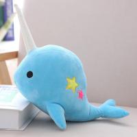 หมอนรูปวาฬตุ๊กตาหนานุ่ม Narwhal น่ารักของเล่นตุ๊กตาผ้ากำมะหยี่สำหรับเด็กหญิงเด็กชายวันเกิดของผู้ใหญ่