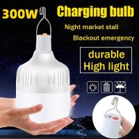 300W Camping Light USB Rechargeable LED Bulb 5 Lighting Modes Hanging Tent Light Portable Emergency Bulb for Garden Outdoor