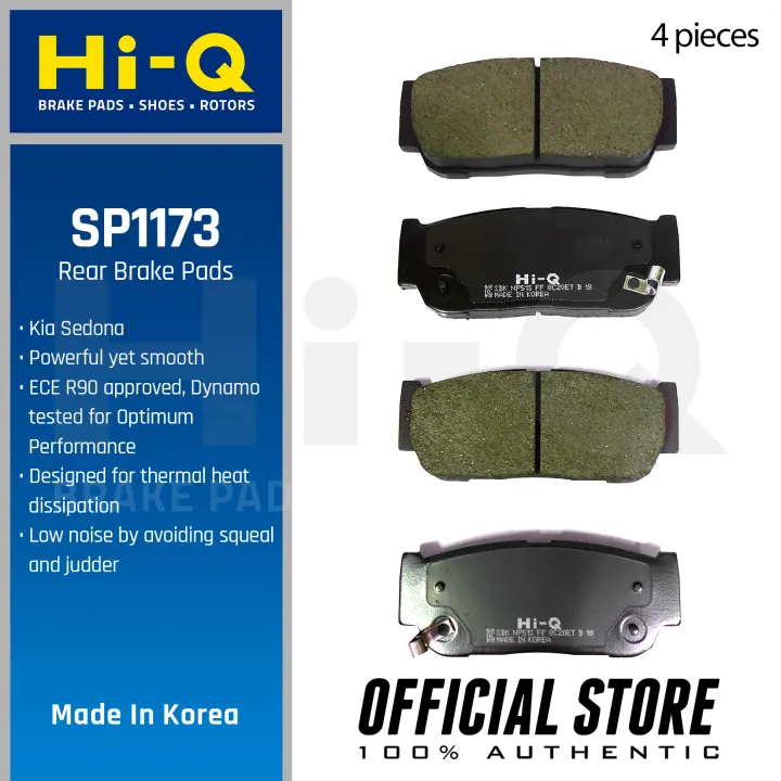 Hi-Q Rear Brake Pads for Kia Sedona SP1173 | Lazada PH