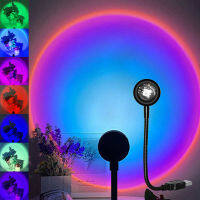 【2023】Sunset Projector Lamp Usb Tiktok Atmosphere Lamp Romantic Led Night Light For Bedroom Coffee Store Live Wall Decoration ！