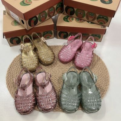 【free shipping】2023melissaˉchildrens Shoes Woven Sandals Hollow Jelly Shoes Fragrant Shoes