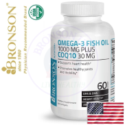 Organic Omega 3 & CoQ 10 - 1000mg - 60 viên Mỹ - Bổ mắt tim mạch