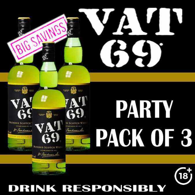 VAT 69 Blended Scotch Whisky Party Pack of 3 Lazada PH