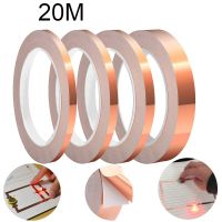 20 Meters Single Side Conductive Copper Foil Tape Strip Adhesive  Shielding Heat Resist Tape 2mm 3mm 4mm 5mm 6mm 8mm 10mm Adhesives Tape