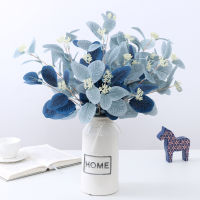 【cw】Artificial Fake Plants Eucalyptus Leaves nch With Fruit Wedding Home Flower Arrangement Blue Pink Eucalyptus Modern Decor !