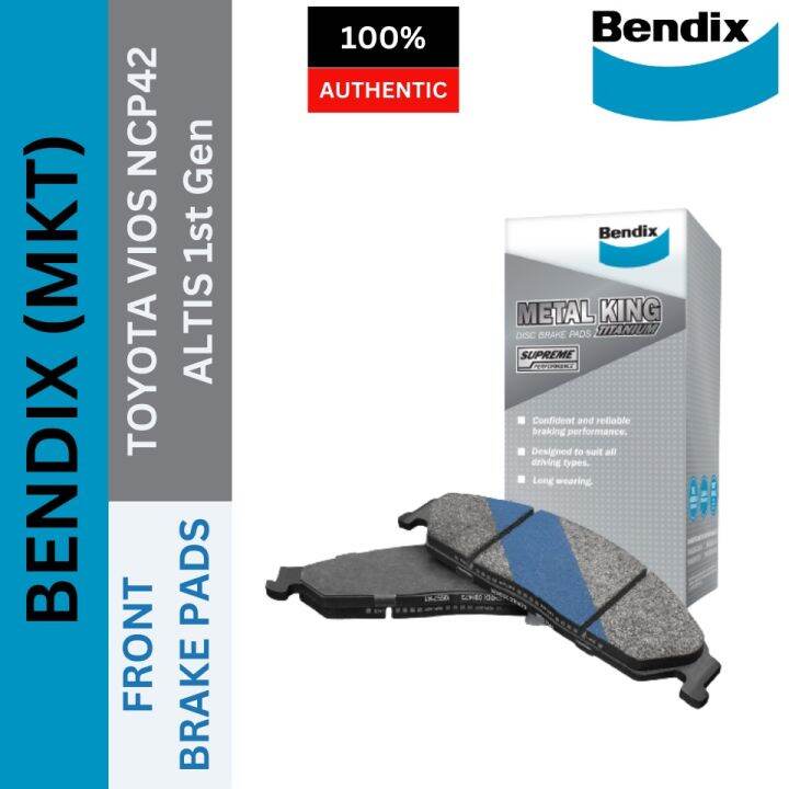 BENDIX METAL KING TITANIUM FRONT BRAKE PAD for TOYOTA VIOS NCP42 ALTIS