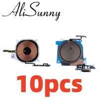 AliSunny 10Pcs ชิปชาร์จไร้สาย NFC Coil พร้อม Volume Flex Cable สำหรับ X XR XS สูงสุด11 12 Charger แผงสติกเกอร์ WPC Pad