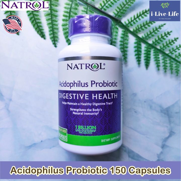 โปรไบโอติก-acidophilus-probiotic-1-billion-150-capsules-natrol-โปรไบโอติค