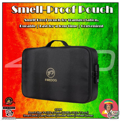 ส่งเร็ว! Firedog กระเป๋าดับกลิ่น CL199 กระเป๋าผ้า ล็อคสองชั้น ขนาด 22.85 x 33.5 x 7.6 cm พกพาง่าย Smell Odor Proof Bag Pouch Dog-Tested สต็อคอยู่ไทย พร้อมส่ง