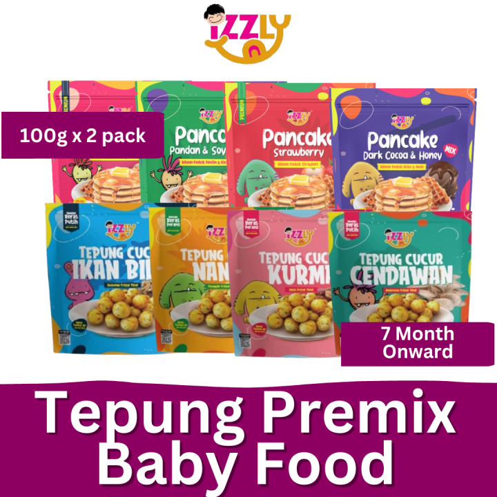 Tepung Pancake Dan Cucur Izzly Babyfood 7 Bulan keatas Premix flour ...