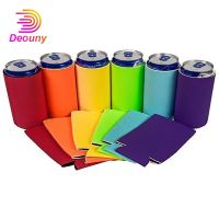 DEOUNY 6PCS Slim Can Cooler For Coke Beverage Bottle Holder Sleeves Beer Energy Drink Blank Skinny 12oz Neoprene Coolie Barware