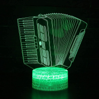 Nighdn 3D Accordion Night Light Illusion Lamp 16 Color Change Remote Control USB Powered LED Table Lamp Gift Valentines Birthday