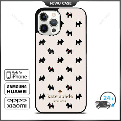 KateSpade 0166 Scottie Phone Case for iPhone 14 Pro Max / iPhone 13 Pro Max / iPhone 12 Pro Max / XS Max / Samsung Galaxy Note 10 Plus / S22 Ultra / S21 Plus Anti-fall Protective Case Cover