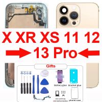 ที่อยู่อาศัย Diy สำหรับ iPhone XR เช่นแชสซี13 Pro,11เช่น13 Pro,X แปลงเป็น13 Pro,Xs เช่น13 Pro, 12เช่น13 Pro,XR แปลงเป็น13 Pro Backshell กลางปกหลังที่อยู่อาศัย