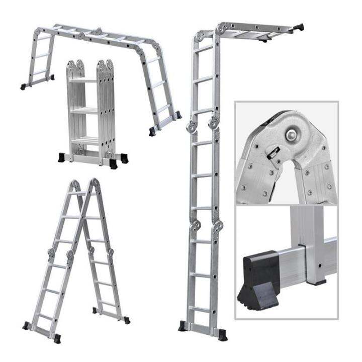 Ladder 20FT 5 8M Aluminum Foldable Ladder Heavy Duty Aluminum Alloy   A24512a5c44a54262595ce471a76aea6  720x720q80 