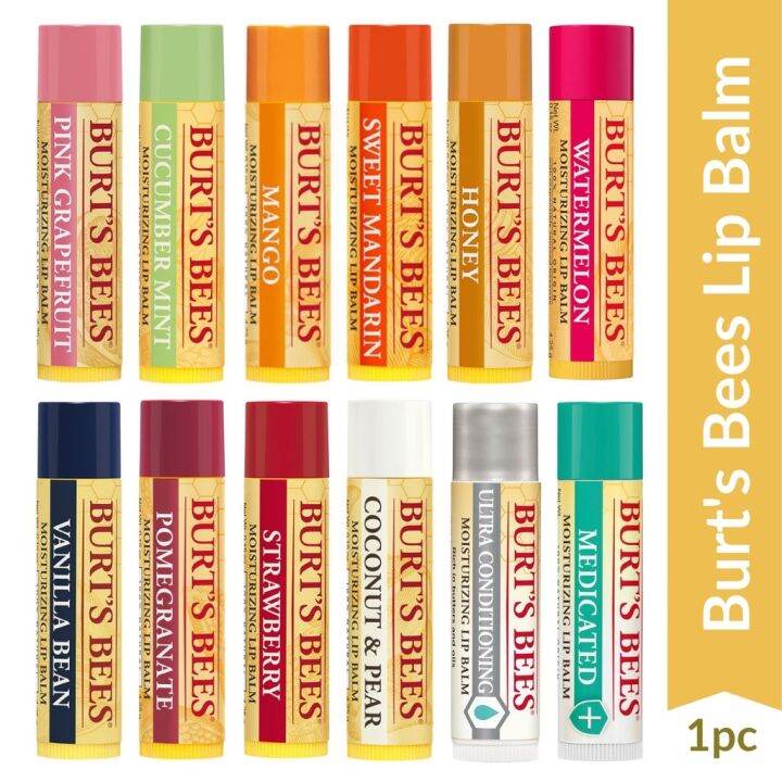 Burt's Bees 100 Natural Moisturizing Lip Balm 5g Per Tube | Lazada PH