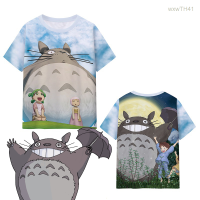 2023 NEW Mens Totoro Digital Printed Short Sleeve T-shirt Size：s-5xl