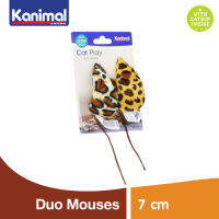 Kanimal Cat Toy ของเล่นแมว Duo Mouse ของเล่นหนูผ้ามีหาง เล่นสนุก สำหรับแมวทุกสายพันธุ์ ขนาด 7 ซม. (2 ตัว/แพ็ค)