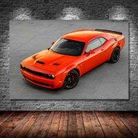 Dodges Challenger SRT Hellcat Widebody Muscle Cars โปสเตอร์ Modern Wall Art พิมพ์ภาพวาดผ้าใบสำหรับห้องนั่งเล่นตกแต่งบ้าน