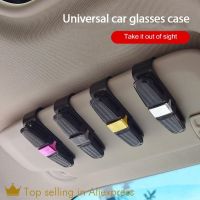 4 Color Auto Sun Visor Glasses Fastener Clip Holder For Sunglasses Eyeglasses Ticket Card Universal Multi-Function Car Interior