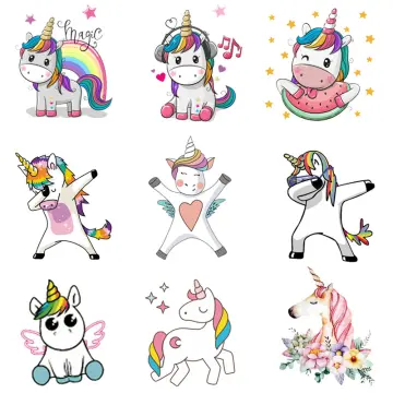 Rainbow Unicorn Iron on Patches, Cute Embroidered Patch, Kids Sew on Patch  