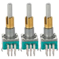 3X EC11EBB24C03 Dual Axis Encoder With Switch 30 Positioning Number 15 Pulse Point Handle 25Mm Electrical Circuitry  Parts