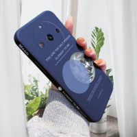 เคส PMP สำหรับ Realme 11 5G 11 Pro 5G 11 Pro + 5G Realme Narzo 60 5G Narzo 60 Pro 5G Fashion Grey Earth เคสโทรศัพท์ดีไซน์ด้านข้างลายดวงจันทร์ขอบสี่เหลี่ยมคลุมทั้งหมดปลอกซิลิโคนน้ำเคสป้องกันกล้อง