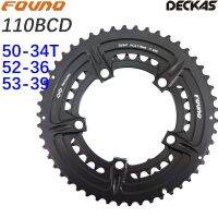 Fovno คู่ Chainring 110bcd แผนที่จักรยานรอบ2x Chainring 50T 35T 34T 52T 36T 53T 39T สำหรับ Sram สีแดง Rival S350 S900 Deckas