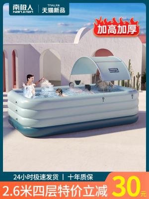 □ Inflatable swimming pool children home folding to kids baby family bathing large outdoor air cushion