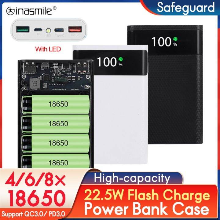 18650 Battery DIY Power Bank Case Charge Storage Box 5V Dual USB Type C