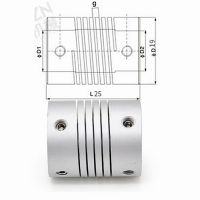 1pcs 5x8mm Aluminum Z Axis 5mm To 8mm Flexible Coupling OD 19x25mm For Stepper Motor Coupler Shaft Couplings 3D Printer