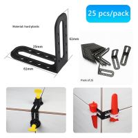 25Pcs Tile Leveling System Clips Male Angle For Floor Wall Tile Leveler Spacers Locater Adjuster Laying Construction Tools