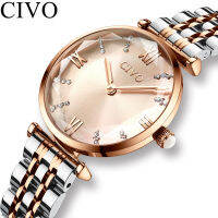 CIVO Luxury Crystal Watch Women Waterproof Rose Gold Steel Strap Ladies Wrist Watches Top nd celet Clock Relogio Feminino