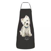 Westie West Highland White Terrier Dog Aprons Women Men Adult Unisex Kitchen Chef Bib Tablier Cuisine Cooking Baking Gardening Aprons